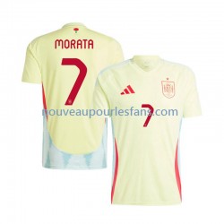 Maillot Espagne Alvaro Morata 7 Homme Tenue Extérieur Euro 2024 Manche Courte
