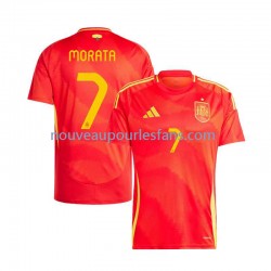 Maillot Espagne Alvaro Morata 7 Homme Tenue Domicile Euro 2024 Manche Courte