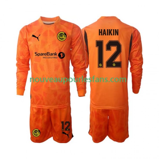 Maillot FK Bodø/Glimt Nikita Haikin 12 Gardien Enfant Tenue Extérieur 2025 Manche Longue