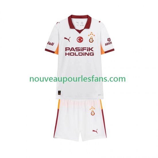 Maillot Galatasaray Enfant Tenue Extérieur 2025-2026 Manche Courte