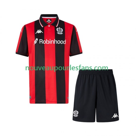 Maillot OGC Nice Enfant Tenue Domicile 2025-2026 Manche Courte