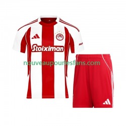 Maillot Olympiacos Enfant Tenue Domicile 2025-2026 Manche Courte
