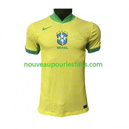 Maillot Brésil Homme Tenue Domicile 2023-2024 Manche Courte
