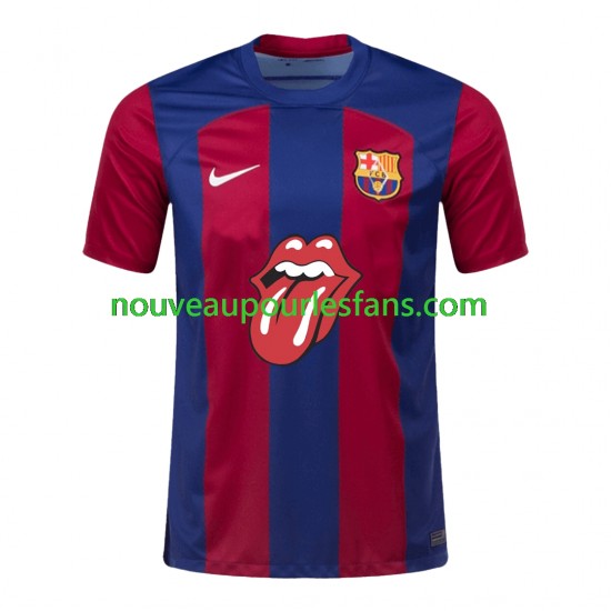 Maillot FC Barcelone Rolling Stones Homme Tenue Domicile 2023-2024 Manche Courte