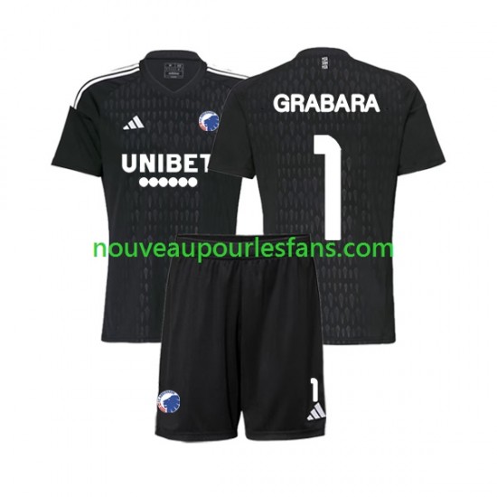 Maillot FC Copenhague GRABARA 1 Gardien Enfant Tenue Extérieur 2023-2024 Manche Courte