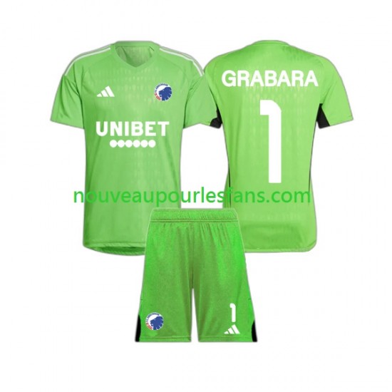 Maillot FC Copenhague GRABARA 1 Gardien Enfant Tenue 4ème 2023-2024 Manche Courte