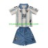 Maillot Málaga CF Enfant Tenue Domicile 2023-2024 Manche Courte