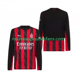 Maillot AC Milan Homme Tenue Domicile 2025-2026 Manche Longue