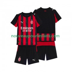 Maillot AC Milan Enfant Tenue Domicile 2025-2026 Manche Courte