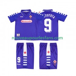 Maillot Fiorentina BATISTUTA 9 Rétro Enfant Tenue Domicile 1999 1998 Manche Courte
