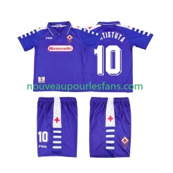 Maillot Fiorentina RUICOSTA 10 Rétro Enfant Tenue Domicile 1999 1998 Manche Courte