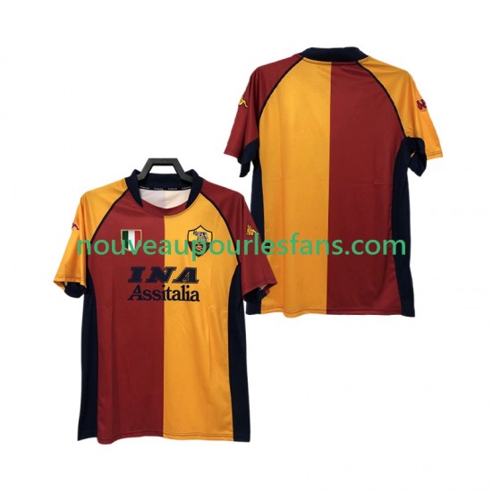 Maillot AS Rome 2000-2001 Rétro Homme Tenue Domicile Manche Courte