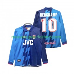 Maillot Arsenal Bergkamp 10 1995 1996 Rétro Homme Tenue Extérieur Manche Longue