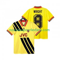 Maillot Arsenal WRIGHT 8 1993 Rétro Homme Tenue Extérieur 1994 Manche Courte