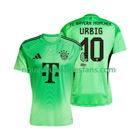 Maillot Bayern Munich Jonas Urbig 40 Gardien Homme Tenue Domicile 2025-2026 Manche Courte
