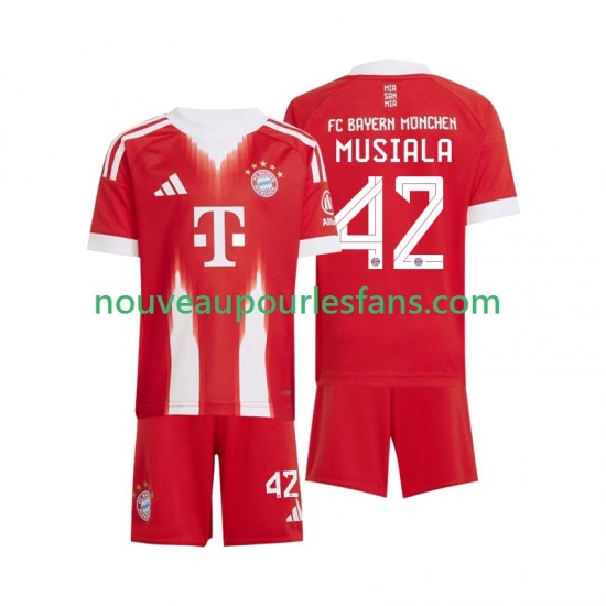 Maillot Bayern Munich Jamal Musiala 42 Enfant Tenue Domicile 2025-2026 Manche Courte