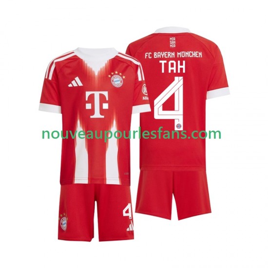 Maillot Bayern Munich Jonathan Tah 4 Enfant Tenue Domicile 2025-2026 Manche Courte