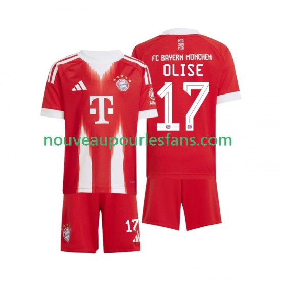 Maillot Bayern Munich Michael Olise 17 Enfant Tenue Domicile 2025-2026 Manche Courte