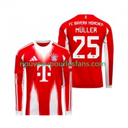 Maillot Bayern Munich Thomas Muller 25 Homme Tenue Domicile 2025-2026 Manche Longue