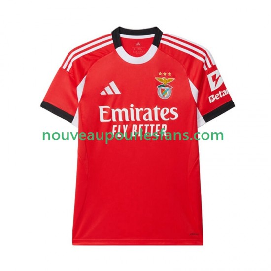 Maillot Benfica Homme Tenue Domicile 2025-2026 Manche Courte