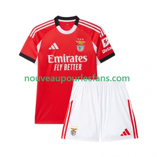 Maillot Benfica Enfant Tenue Domicile 2025-2026 Manche Courte
