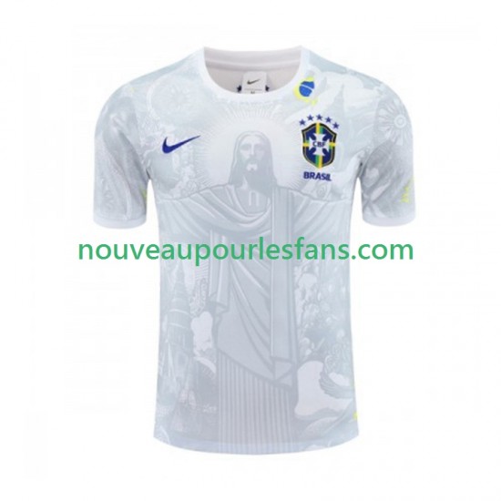 Maillot Brésil Special Jesus Homme Tenue Domicile 2024-2025 Manche Courte