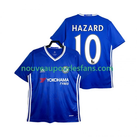Maillot Chelsea HAZARD 10 2016-2017 Rétro Homme Tenue Domicile Manche Courte
