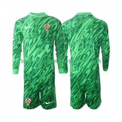 Maillot Croatie Gardien Enfant Tenue Extérieur 2024 Manche Longue