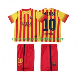 Maillot FC Barcelone Lionel Messi 10 2013 2014 Rétro Enfant Tenue Extérieur Manche Courte