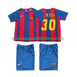 Maillot FC Barcelone Lionel Messi 10 2004 Rétro Enfant Tenue Domicile Manche Courte