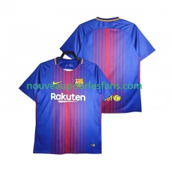 Maillot FC Barcelone 2017-20168 Rétro Homme Tenue Domicile Manche Courte