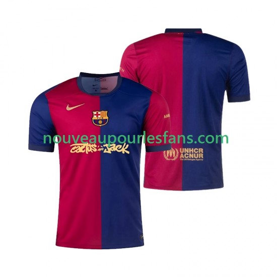 Maillot FC Barcelone TRAVIS SCOTT Homme Tenue Domicile 2024-2025 Manche Courte