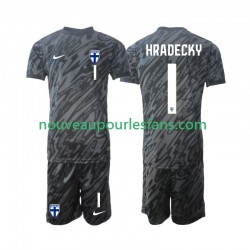 Maillot Finlande HRADECKY 1 Gardien Enfant Tenue Domicile 2024 Manche Courte