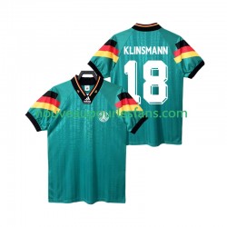 Maillot Allemagne KLINSMANN 18 1992 Rétro Homme Tenue Extérieur Manche Courte