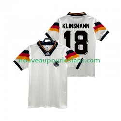 Maillot Allemagne KLINSMANN 18 1992 Rétro Homme Tenue Domicile Manche Courte