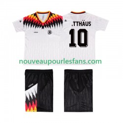 Maillot Allemagne MATTHAUS 10 Rétro Enfant Tenue Domicile 1994 Manche Courte