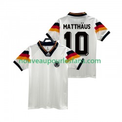 Maillot Allemagne MATTHAUS 10 1992 Rétro Homme Tenue Domicile Manche Courte