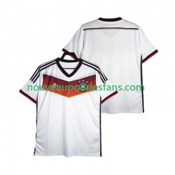 Maillot Allemagne World Cup 2014 Rétro Homme Tenue Domicile Manche Courte