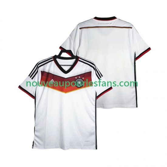 Maillot Allemagne World Cup 2014 Rétro Homme Tenue Domicile Manche Courte