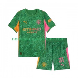 Maillot Manchester City Ederson Moraes 31 Gardien Enfant Tenue Domicile 2025-2026 Manche Courte
