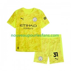 Maillot Manchester City Ederson Moraes 31 Gardien Enfant Tenue 3ème 2025-2026 Manche Courte
