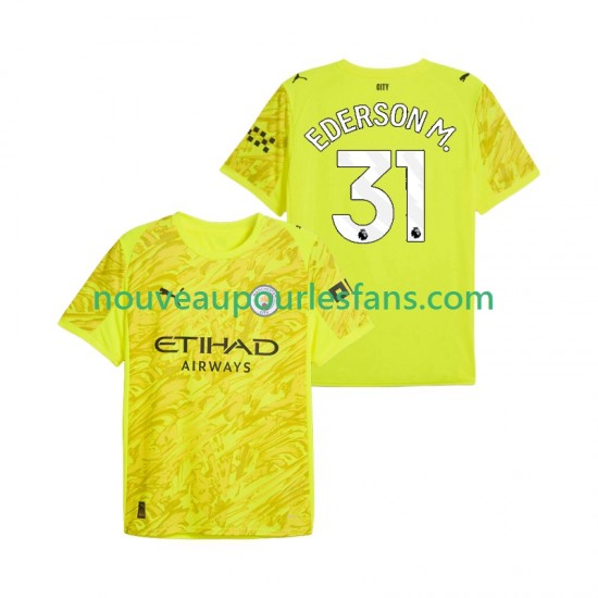 Maillot Manchester City Ederson Moraes 31 Gardien Homme Tenue 3ème 2025-2026 Manche Courte
