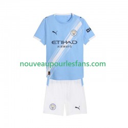 Maillot Manchester City Enfant Tenue Domicile 2025-2026 Manche Courte