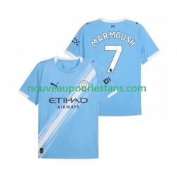 Maillot Manchester City Omar Marmoush 7 Homme Tenue Domicile 2025-2026 Manche Courte
