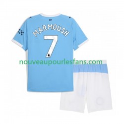 Maillot Manchester City Omar Marmoush 7 Enfant Tenue Domicile 2025-2026 Manche Courte