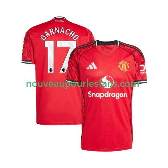 Maillot Manchester United Alejandro Garnacho 17 Homme Tenue Domicile 2025-2026 Manche Courte