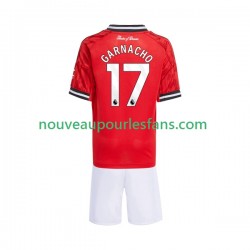 Maillot Manchester United Alejandro Garnacho 17 Enfant Tenue Domicile 2025-2026 Manche Courte