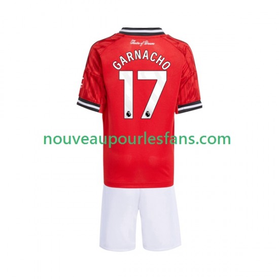 Maillot Manchester United Alejandro Garnacho 17 Enfant Tenue Domicile 2025-2026 Manche Courte