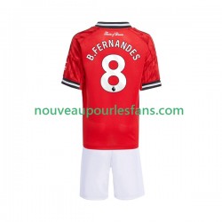 Maillot Manchester United Bruno Fernandes 8 Enfant Tenue Domicile 2025-2026 Manche Courte