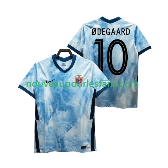 Maillot Norvège ODEGAARD 10 2020-2021 Homme Tenue Extérieur Manche Courte